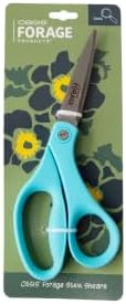 OASIS Forage Precision-Cut Floral Stem Shears | Stainless Steel Serrated Double Walled Blades | Bright Blue Ergonomic Handle