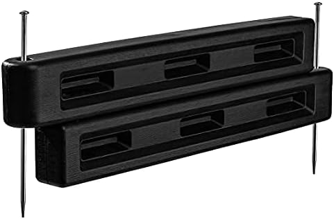 Playsafer Playground Edging Border -12" High Plastic Interlocking Timber for Playgrounds, and Play-Areas - Black - 52" L X 4" W X 12" H (2 Pack)
