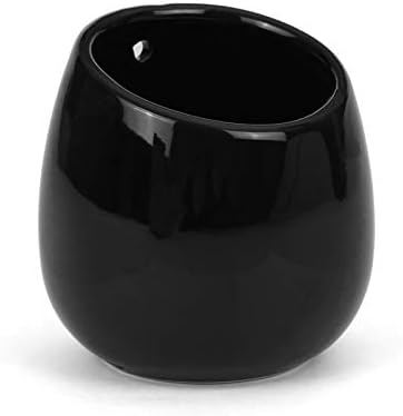 Milltown Merchants Succulent Wall Planter - Black Ceramic Mounted Vase - Plant Pot for Living Wall (1 Pack/Modern/Black)