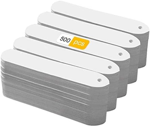 500 Pcs Plant Tags Waterproof 4 x 0.8 Inch, Plant Labels Garden Nursery Labels Plastic Pot Labels White,Box of 500