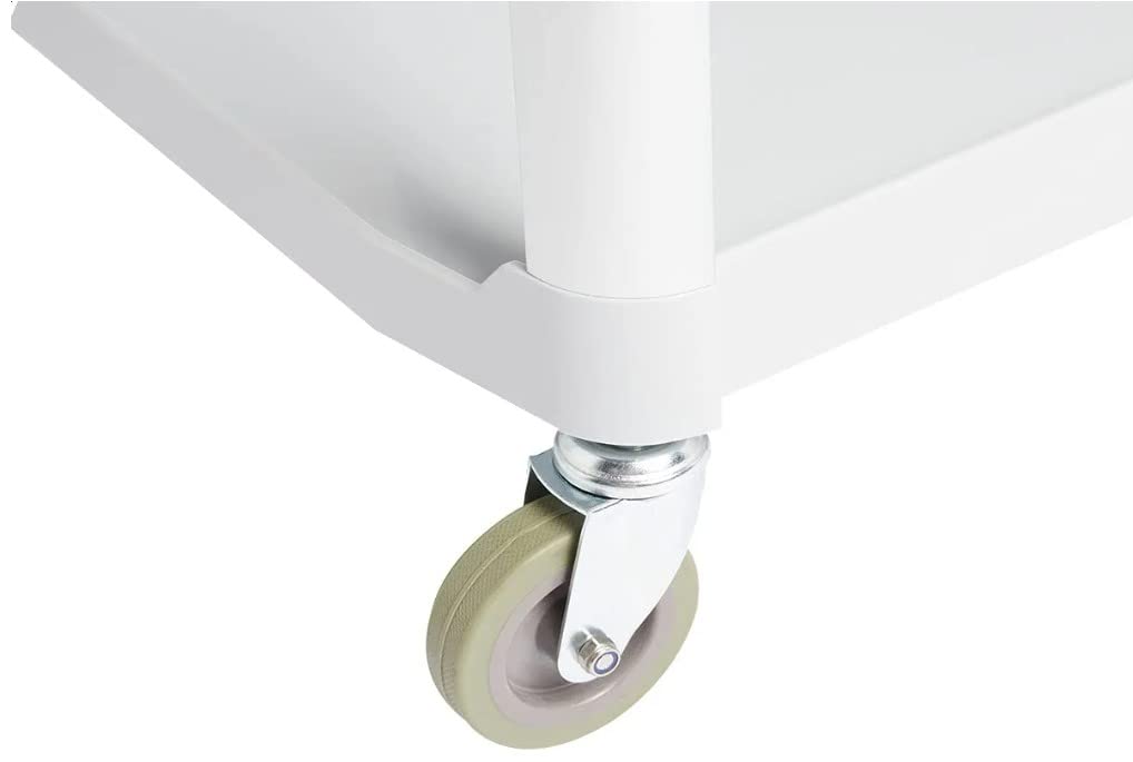 Amazon Basics 3 Shelves Utility Cart with 400 lbs Loading Capacity, Smooth move, Gray (Previously AmazonCommercial brand)