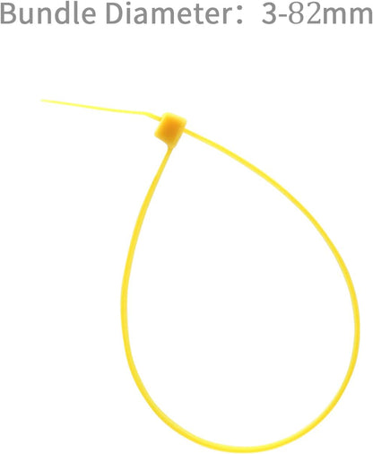 XINGO 1000 PCS Yellow Zip Ties 12 Inch, 60 LBS Tensile Strength, Self-Locking Nylon Plastic Nylon PA66 Wire Ties for Indoor and Outdoor Use