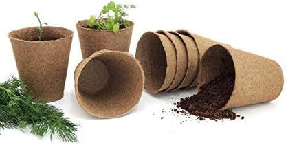 Daniel's Plants 3" Naked Pots | Natural Plantable Seed Starter Pots | OMRI-Listed Biodegradable for Seedlings | Enhanced Drainage & Aeration | Earth Friendly - Peat Free (60, 3" Round)