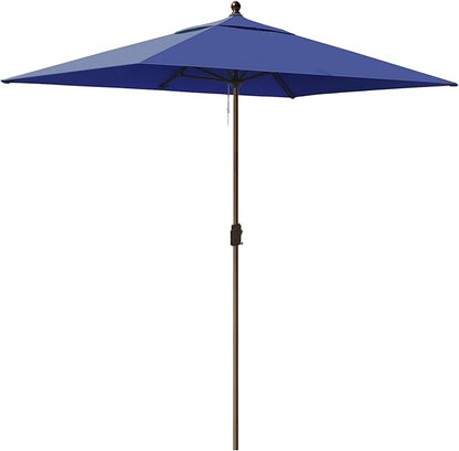 EliteShade USA 10-Year-Non-Fading 6.5x10Ft Rectangular Market Umbrella Patio Umbrella Outdoor Table Umbrella with Ventilation, Navy Blue