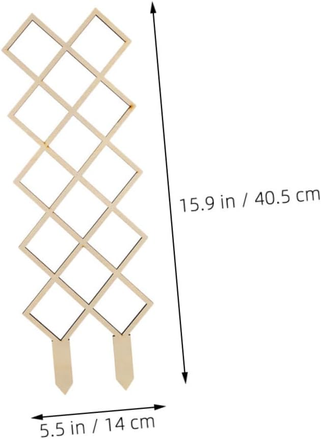 Wooden Plant Trellis for Indoor Climbing Plants with Honeycomb DIY Support Frame for Orchids Vines Tomatoes Reusable