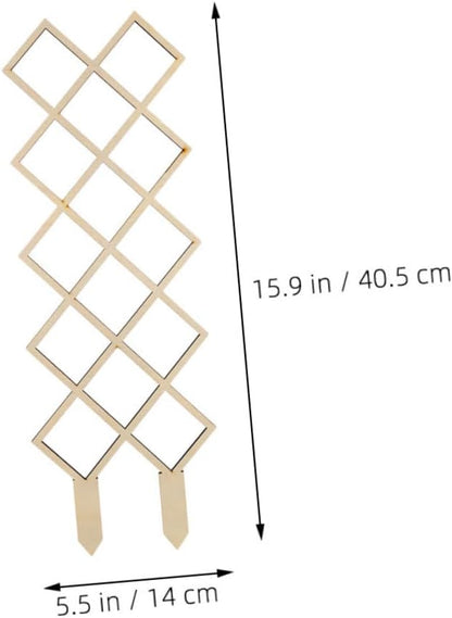 Wooden Plant Trellis for Indoor Climbing Plants with Honeycomb DIY Support Frame for Orchids Vines Tomatoes Reusable