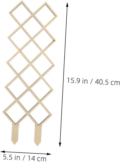 Wooden Climbing Plant Trellis for Indoor Gardens Honeycomb Support Frame Easy Assembly Plant Rack for Vines Orchids Tomatoes Indoor Climbing Vegetable Support
