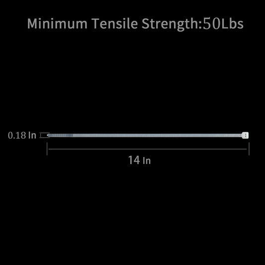 XINGO 100PCS Cable Zip Ties Heavy Duty, Premium Nylon Plastic Wire Ties with 50 Pounds Tensile Strength, Self-Locking Black Nylon Zip Ties for Indoor and Outdoor (14 inch, White)