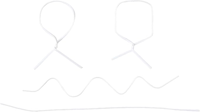 1000 pcs 8 inch White Cable Twist Ties Plastic Twist Ties with Rugged Metal Innercores Reusable Fastening Cable Cord Wire Ties