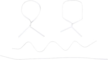 1000 pcs 6 inch White Cable Twist Ties Plastic Twist Ties with Rugged Metal Innercores Reusable Fastening Cable Cord Wire Ties