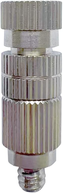 High Pressure Brass Nickel Plated Misting Nozzle for Outdoor Cooling Mist System, 0.3mm Ceramics Orifice, Anti-Drip Cleanable, 10pcs