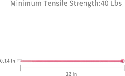 XINGO Nylon Cable Zip Ties Self Locking Plastic Wire Ties with 40 Lbs Tensile Strength for Indoor and Outdoor 12 Inch 500 Pack Pink