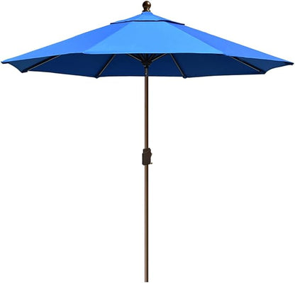 EliteShade USA 10-Year-Non-Fading 9Ft Market Umbrella Patio Umbrella Outdoor Table Umbrella with Ventilation,Royal Blue