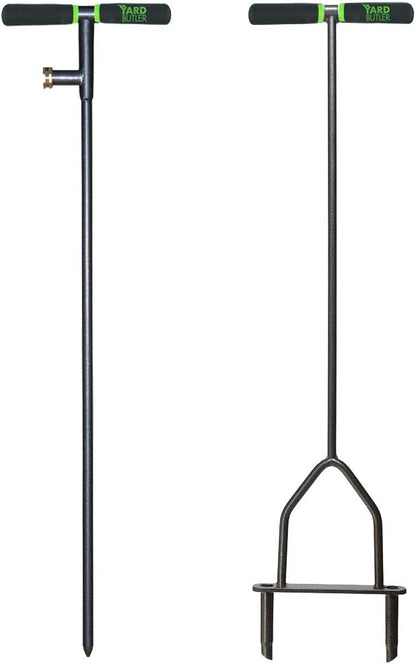 Yard Butler Aerators - Durable for Easy Lawn Care & Healthy Growth - Prevent Lawn Damage by Breaking Up Compaction - Ergonomic Gardening Tool, Aerator & Irrigator Bundle