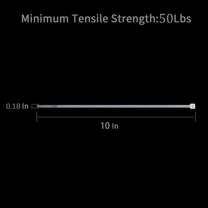 XINGO 100PCS Cable Zip Ties Heavy Duty, Premium Nylon Plastic Wire Ties with 50 Pounds Tensile Strength, Self-Locking Black Nylon Zip Ties for Indoor and Outdoor (10 inch, White)