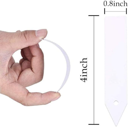 500 Pcs Plant Tags Waterproof 4 x 0.8 Inch, Plant Labels Garden Nursery Labels Plastic Pot Labels White,Box of 500