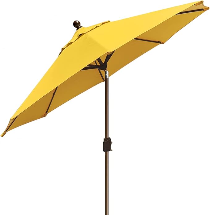 EliteShade USA 10-Year-Non-Fading 10Ft Market Umbrella Patio Umbrella Outdoor Table Umbrella with Ventilation, Sunflower Yellow
