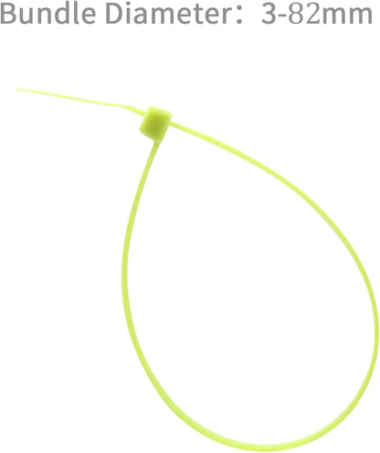 XINGO 100PCS Cable Zip Ties Heavy Duty, Premium Nylon Plastic Wire Ties with 50 Pounds Tensile Strength, Self-Locking Black Nylon Zip Ties for Indoor and Outdoor (12 inch, Apple Green)