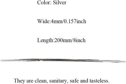 HAHIYO 300Pcs 8inches Silver Metal Twist Ties Bread Candy Coffee Bag Ties Plant Garden Twist Ties for Cellophane Treat Bags Gift Wraping Bags Plastic Bags Halloween Party Cake Present Art Crafts