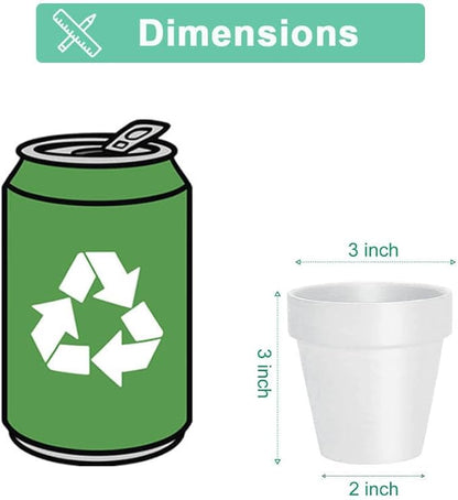 vensovo 3 Inch White Terra Cotta & Terracotta Pots with Drainage - 20 Pack Clay Flowerpots, Succulent Nursery Planter Great for Plants, Crafts, Wedding Favor