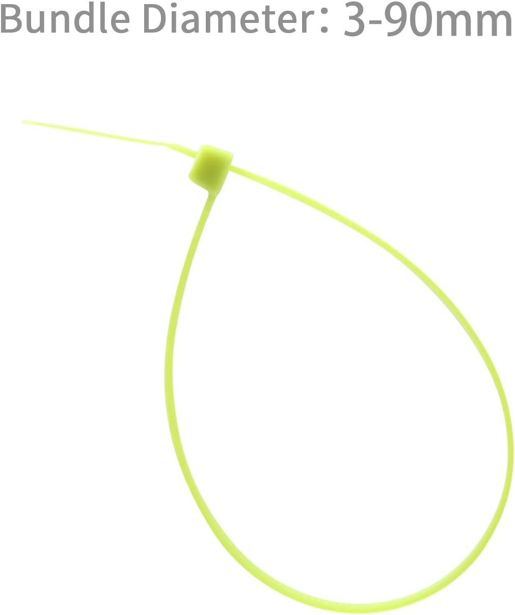 XINGO 100PCS Cable Zip Ties Heavy Duty, Premium Nylon Plastic Wire Ties with 50 Pounds Tensile Strength, Self-Locking Black Nylon Zip Ties for Indoor and Outdoor (14 inch, Apple Green)