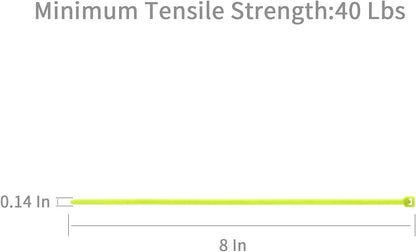 XINGO 8 Inch Cable Zip Ties (500 Pack), 40 Lbs Tensile Strength-Heavy Duty, Self-Locking Nylon Plastic Nylon Wire Ties for indoor and outdoor use(Apple Green)