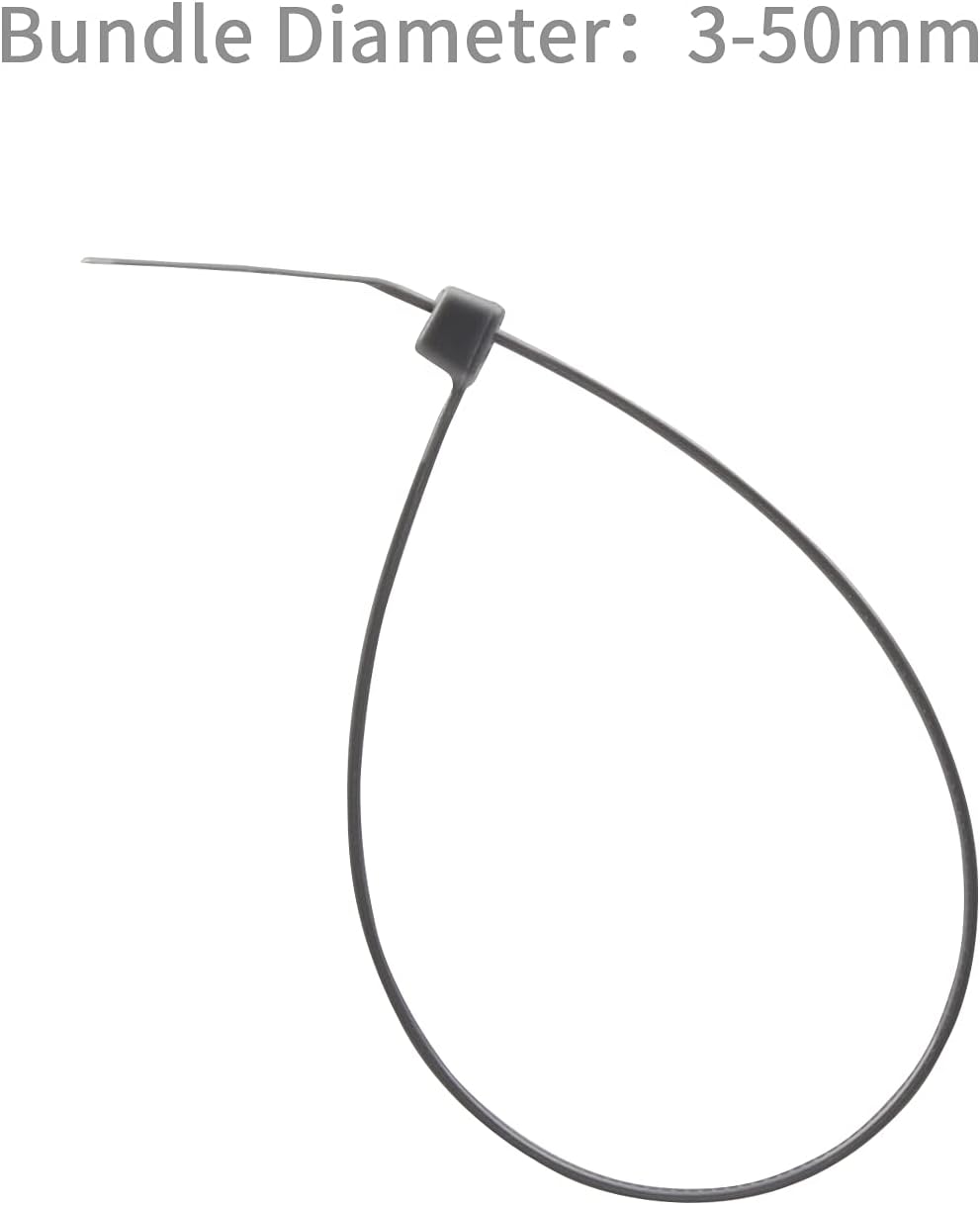 XINGO 8 Inch Silver Cable Zip Ties (500 Pack), 40 Lbs Tensile Strength-Heavy Duty, Self-Locking Nylon Plastic Nylon Wire Ties for indoor and outdoor use