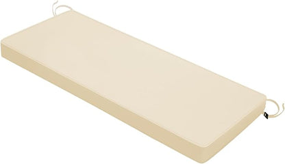 Outdoor Bench Cushion 42 x 18 x 3 Inch with Ties, Thick Waterproof Porch Swing Cushions for Patio Furniture Chair Pad, Seat Sofa Garden Replacement Cushion Sponge Filling