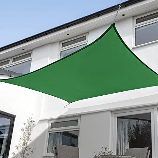 KANAGAWA 12'X12' Dark Green Custom Size Sun Shade Sail Square UV Block Canopy Cover for Patio Backyard Lawn Garden Outdoor (Customized Available)
