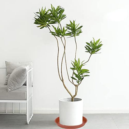 4 Pack of 13 inch Plant Saucer, Heavy Duty Plastic Plant Saucer 13" Round, Plant Tray for Pots, Flower Plant Saucers for Indoors, Plant Trays for Planter 11"/12"/13" (13", Terracotta)