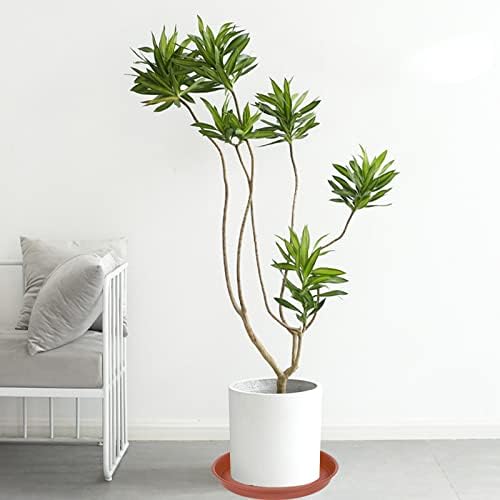 4 Pack of 16 17 inch Plant Saucer Tray (15 inch Base), 2.3" Depth, Heavy Duty Deep Planter Trays for Pots, Plastic Plant Saucers for Indoors, Plant Water Drip Trays (17", Terracotta)