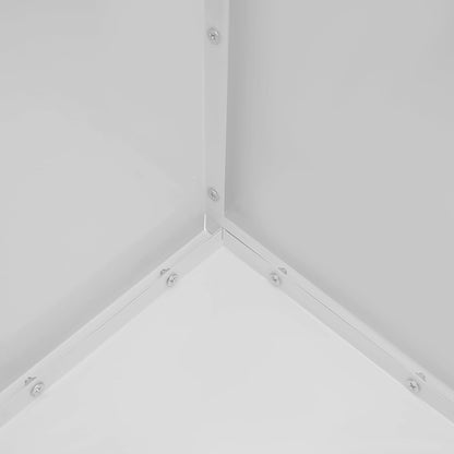 20" L x20 W x20 H Metal Flower Boxes Planter Boxes Outdoor Raised Garden Bed Indoor Outdoor Planting Bed White Square Planter Box for Patios Lawn Yard Decor Storage