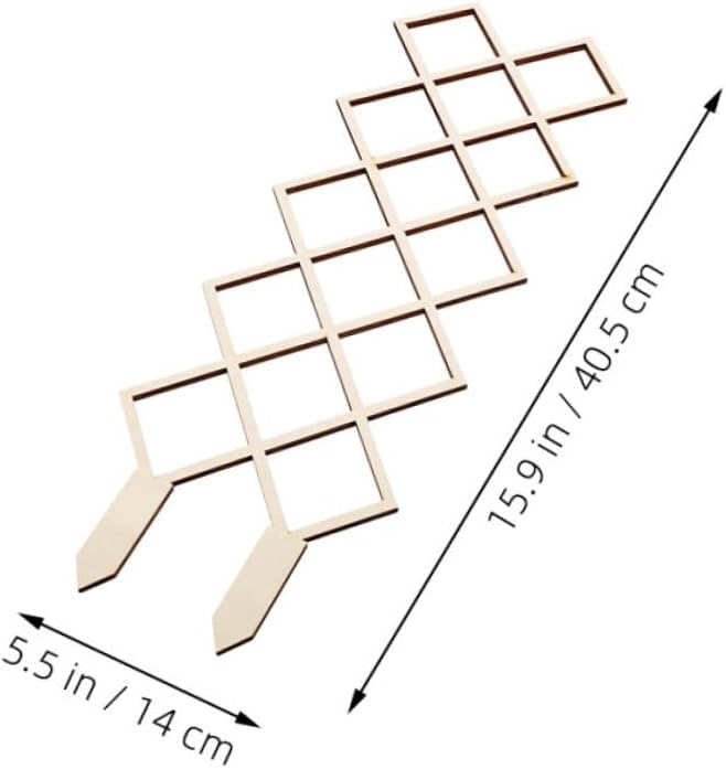 Wooden Plant Trellis for Indoor Climbing Plants with Honeycomb DIY Support Frame for Orchids Vines Tomatoes Reusable