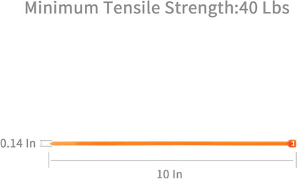 XINGO 10 Inch Cable Zip Ties (500 Pack), 40 Lbs Tensile Strength-Heavy Duty, Self-Locking Nylon Plastic Nylon Wire Ties for indoor and outdoor use(Orange)
