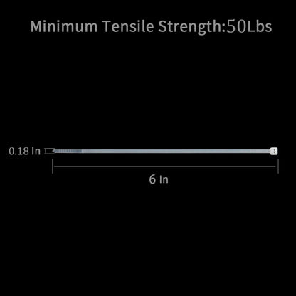 XINGO 100PCS Cable Zip Ties Heavy Duty, Premium Nylon Plastic Wire Ties with 50 Pounds Tensile Strength, Self-Locking Black Nylon Zip Ties for Indoor and Outdoor (6 inch, White)