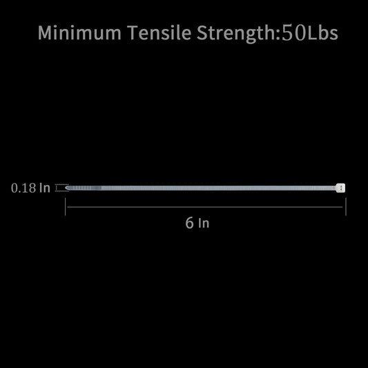 XINGO 100PCS Cable Zip Ties Heavy Duty, Premium Nylon Plastic Wire Ties with 50 Pounds Tensile Strength, Self-Locking Black Nylon Zip Ties for Indoor and Outdoor (6 inch, White)