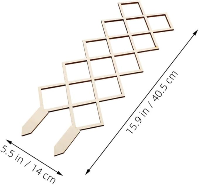 Wooden Plant Trellis Climbing Support with Elegant Honeycomb Design Indoor Garden Frame for Vines Orchids Tomatoes Easy Assembly Versatile Climbing Vegetable and Indoor Plant Stand