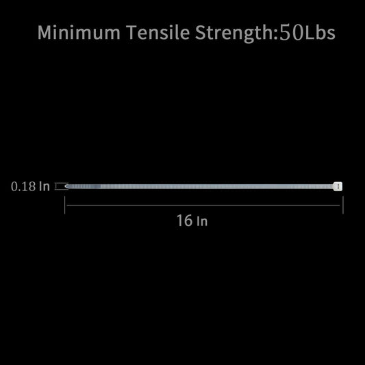 XINGO 100PCS Cable Zip Ties Heavy Duty, Premium Nylon Plastic Wire Ties with 50 Pounds Tensile Strength, Self-Locking Black Nylon Zip Ties for Indoor and Outdoor (16 inch, White)