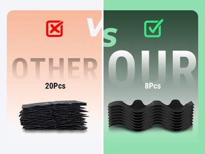 Mars Villa 30FT Landscape Edging Border, Interlocking Landscape Edging 5.9 in Garden Edging No-Dig Plastic Flower Bed Border for Yard, Lawn, Flower Bed, Fence, Pathway (Black,24Pcs)