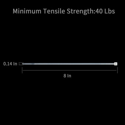 XINGO 8 Inch White Cable Zip Ties (500 Pack), 40 Lbs Tensile Strength-Heavy Duty, Self-Locking Nylon Plastic Nylon Wire Ties for indoor and outdoor use