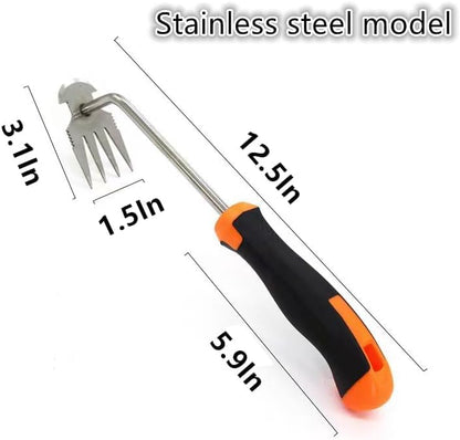 Weed Puller Tool, 2023 New Durable Garden Weed Pulling Tool, Portable Garden Weeder Tool for Vegetable Gardening Backyard Farm Planting & Weeding (Rubber Handle)