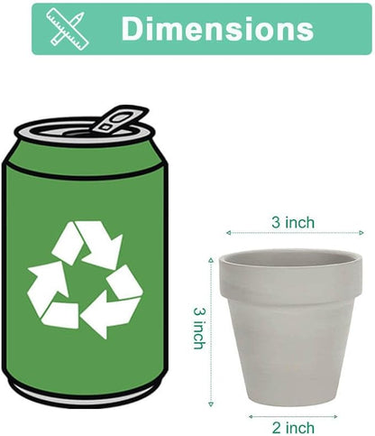 vensovo 3 Inch Grey Terra Cotta & Terracotta Pots with Drainage - 20 Pack Clay Flowerpots, Succulent Nursery Planter Great for Plants, Crafts, Wedding Favor