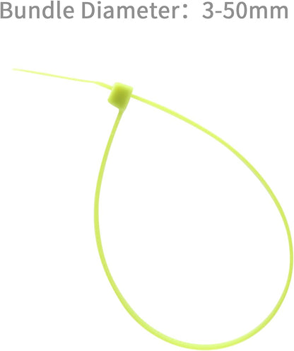 XINGO 8 Inch Cable Zip Ties (500 Pack), 40 Lbs Tensile Strength-Heavy Duty, Self-Locking Nylon Plastic Nylon Wire Ties for indoor and outdoor use(Apple Green)