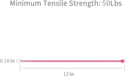 XINGO 1000 PCS Pink Zip Ties 12 Inch, 60 LBS Tensile Strength, Self-Locking Nylon Plastic Nylon PA66 Wire Ties for Indoor and Outdoor Use