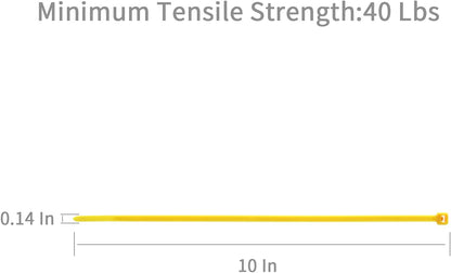 XINGO 10 Inch Cable Zip Ties (500 Pack), 40 Lbs Tensile Strength-Heavy Duty, Self-Locking Nylon Plastic Nylon Wire Ties for indoor and outdoor use (Yellow)
