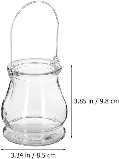 12PCS Hanging Glass Candle Holder: Glass Air Plant Succulent Vase Hanger Plant Terrariums Orbs Air s for Party Wedding Centerpiece