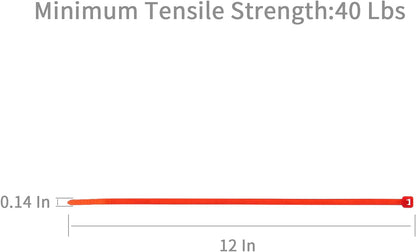 XINGO Nylon Cable Zip Ties Self Locking Plastic Wire Ties with 40 Lbs Tensile Strength for Indoor and Outdoor 12 Inch 500 Pack Red