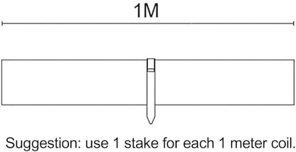 Amazon Basics Landscape Edging Coil, pack of 10 Stakes, 5 inch x 40FT, Brown