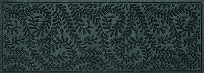 WaterHog Indoor/Outdoor Door Mat, 2' x 5', Made in USA, Durable & Skid-Resistant Front Door Rug, Decorative, Water-Trapping & Heavy-Duty Entryway Floor Mat For Your Home, Boxwood Collection, Evergreen