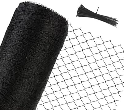 Junflying Bird Netting for Chicken Coop, 1 Inch Mesh 25x50 Ft Strong Woven Poultry Netting for Chicken Run Roof Cover, Against Bird Hawk Small Animals, Protect Strawberry Plant Fruit Tree Vegetable
